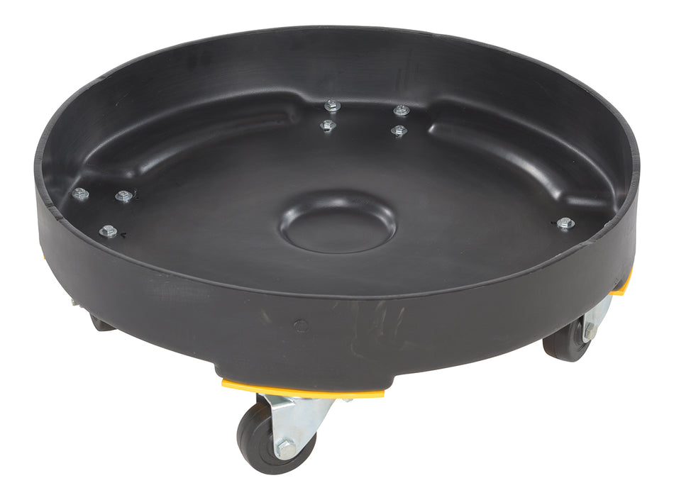 Polyethylene Heavy Duty Drum Dolly – 55 Gallon, 600 Lb. Capacity – DRUM-DP-HD-55-BK – Vestil