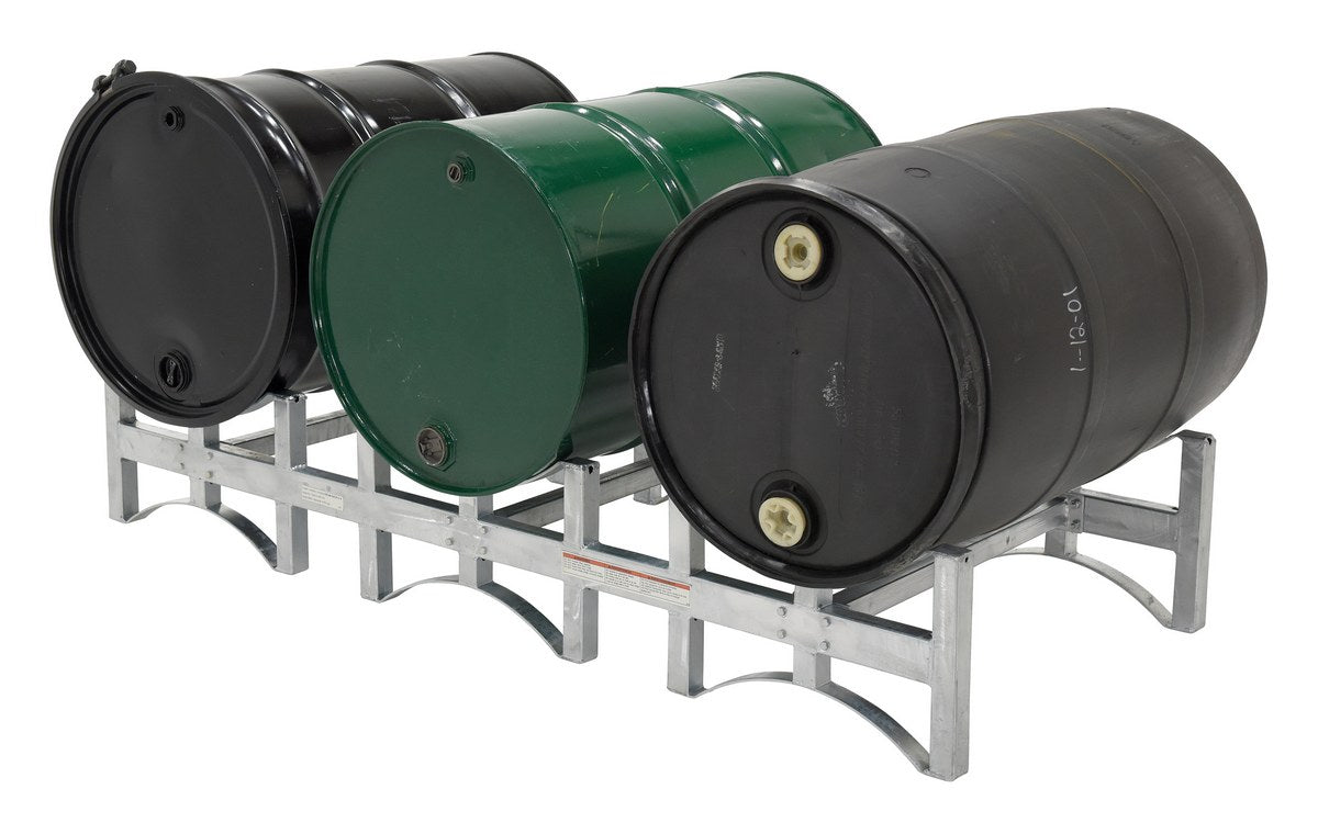 Daram Rak Galvanized Steel Stackable 3 Drum Rack – 2,400 lb Capacity – DRUM-RACK ...