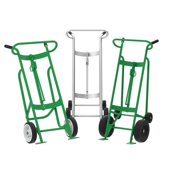 Drum Hand Truck - Locking Cover Chime Hook - Aluminum - 2-Wheel - Ultra-Heavy Duty - Valley Craft