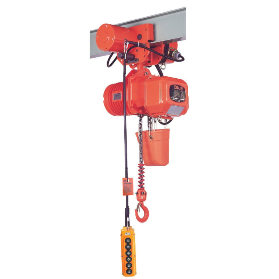 5 ton Electric Chain Hoist w/ Motorized Trolley - Elephant DAM - Single Speed - Three Phase