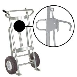 Drum Hand Truck - Locking Cover Chime Hook - Aluminum - 2-Wheel - Ultra-Heavy Duty - Valley Craft