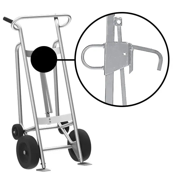 Drum Hand Truck - Locking Cover Chime Hook - Aluminum - 4-Wheel - Ultra-Heavy Duty - Valley Craft