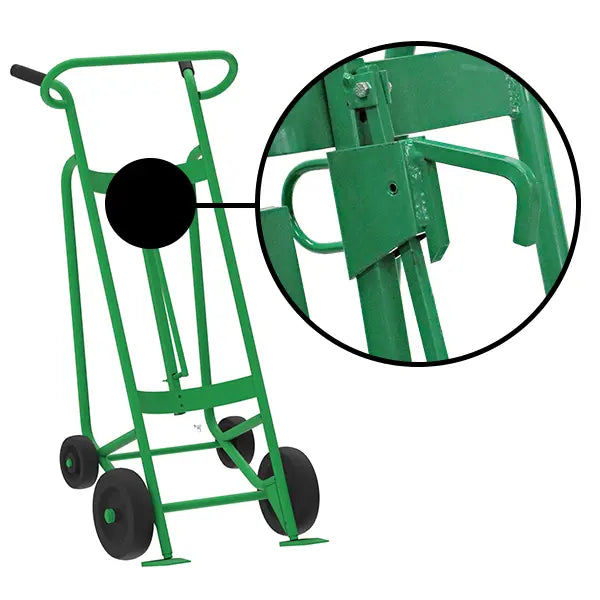 Drum Hand Truck - Locking Cover Chime Hook - Steel - 4-Wheel - Ultra-Heavy Duty - Valley Craft