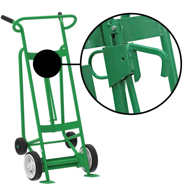 Drum Hand Truck - Locking Cover Chime Hook - Steel - 4-Wheel - Ultra-Heavy Duty - Valley Craft