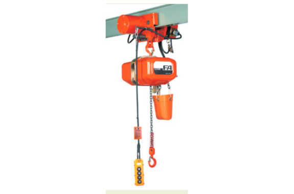 1/4 ton Electric Chain Hoist w/ Motorized Trolley - Elephant SAM - Single Speed 115v Single Phase