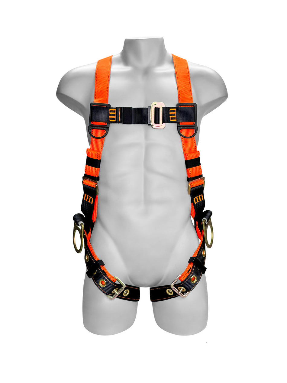 Economy Series Full Body Harness with Tongue Buckle Legs & 3 D-Rings (Universal Size) - 100VTB-UN-3D Combat™ - Frontline