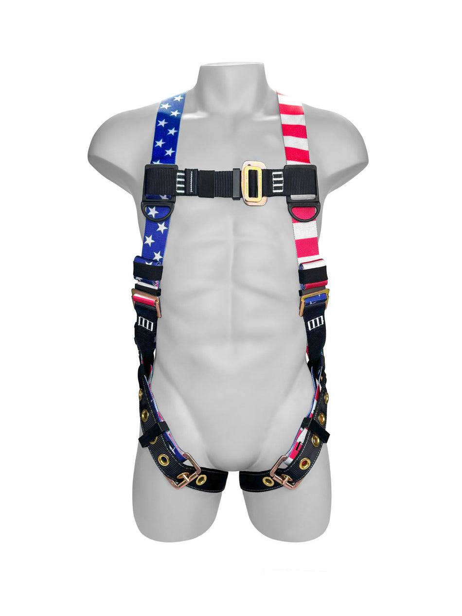 American Style Full Body Harness with Tongue Buckle Legs (Universal Size) - 100VTB Combat™ - Frontline