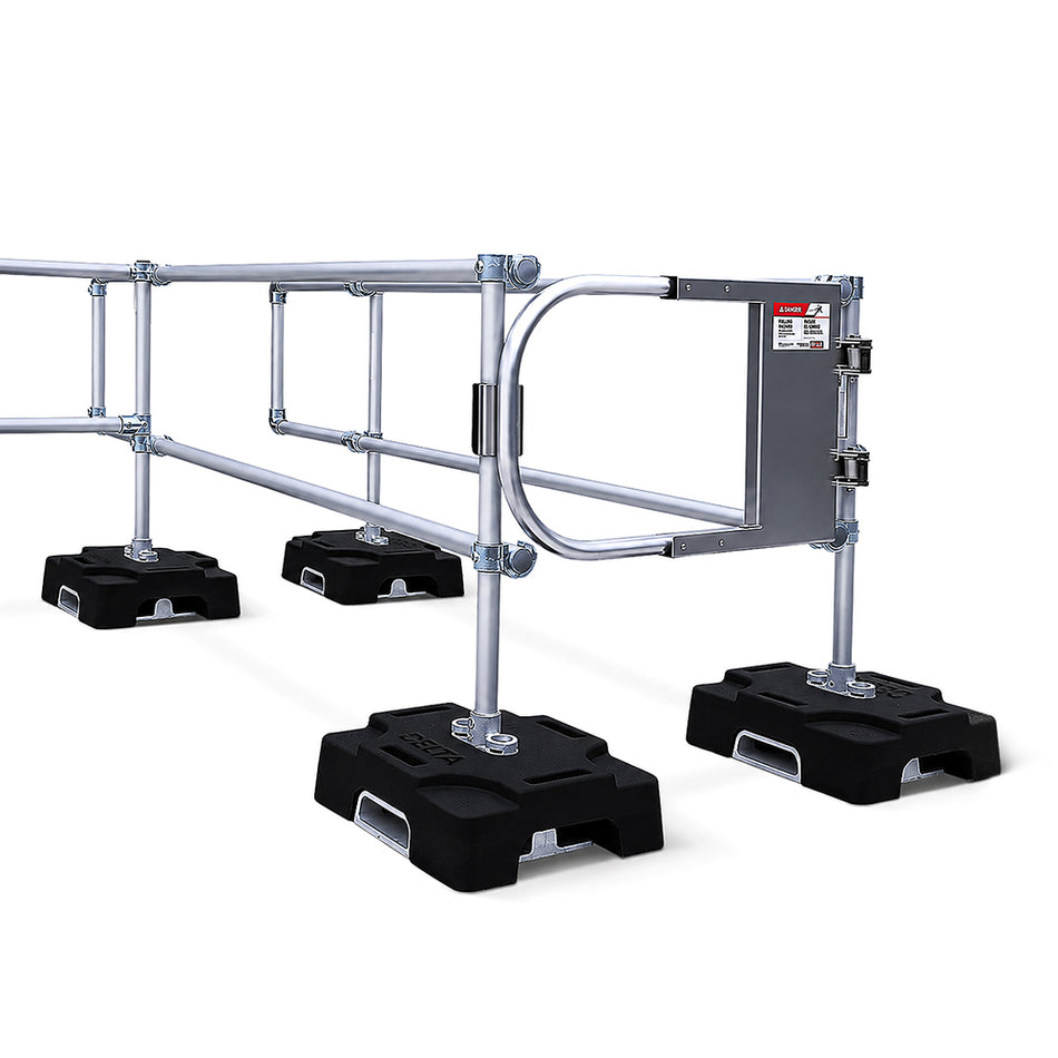 Aluminum Self-Closing Safety Swing Gate - Adjustable 24" to 36" - Delta Prevention