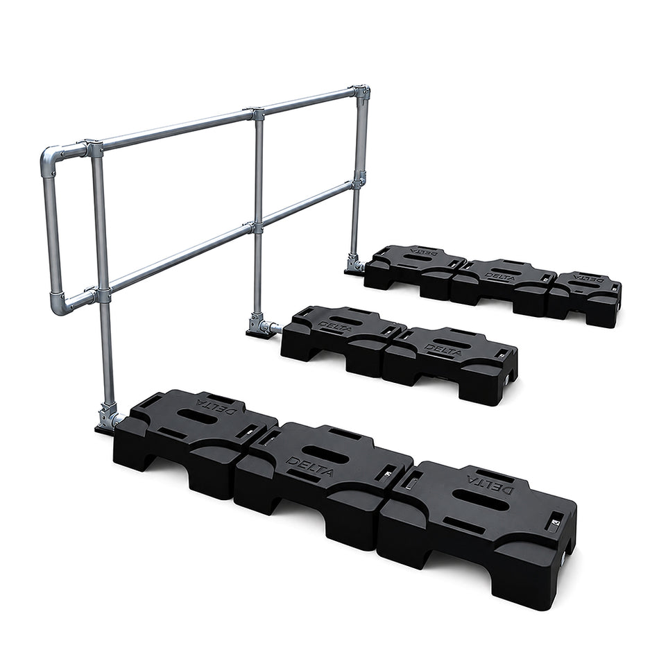 VSS Classic Counterweighted Aluminum Roof Safety Guardrail - 16' - Delta Prevention