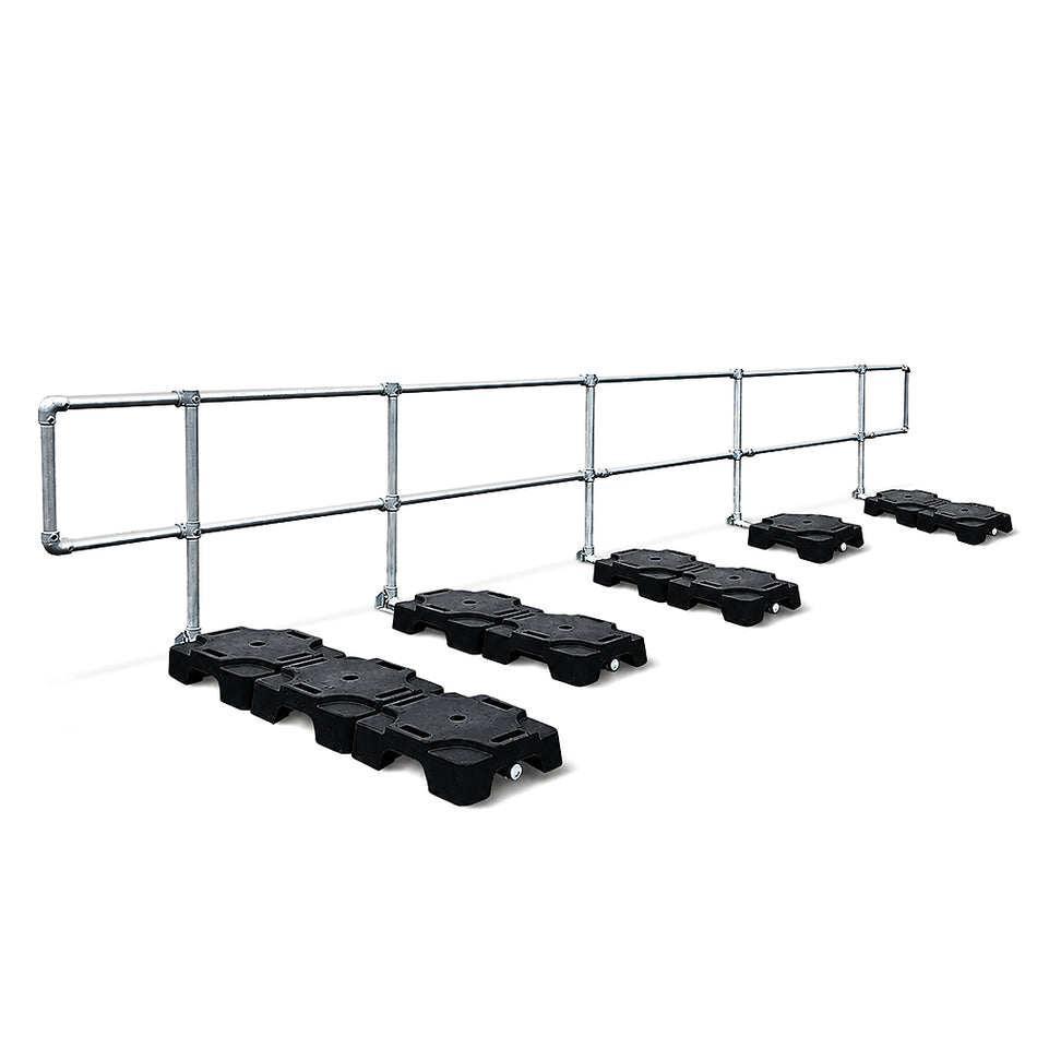 VSS Classic Counterweighted Aluminum Roof Safety Guardrail - 20' - Delta Prevention