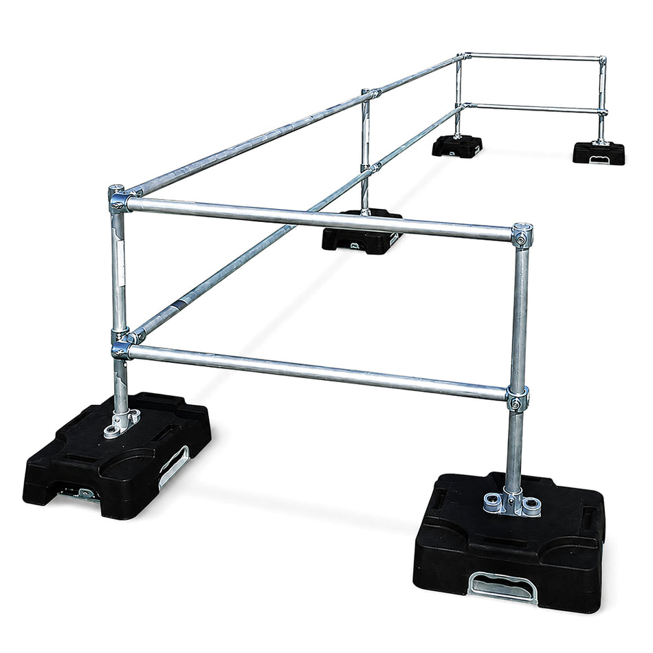 VSS Compact Counterweighted Aluminum Roof Safety Guardrail - 16' - Delta Prevention