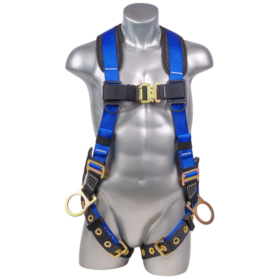 Safety Harness, 5pt, Tongue Buckle Legs, Side D-Rings - Palmer Safety