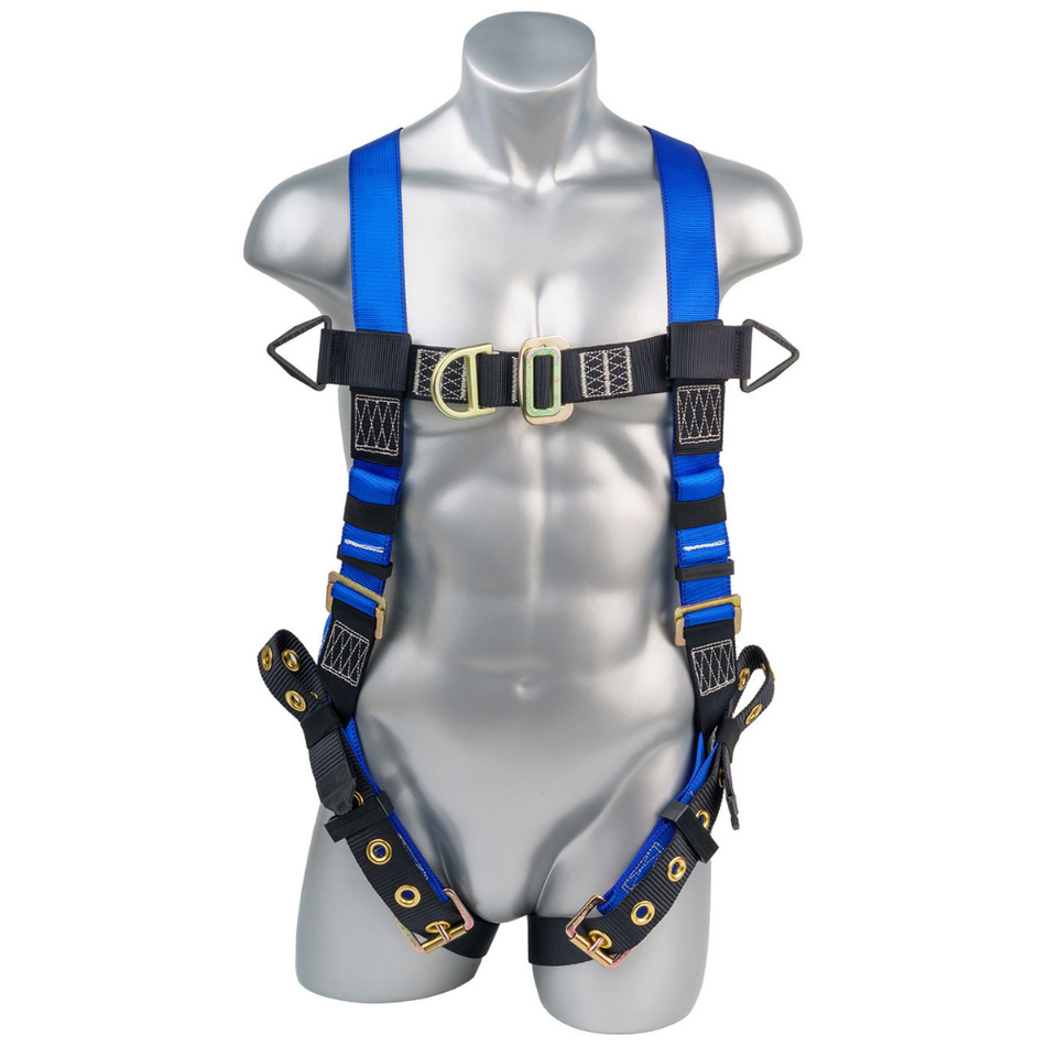 Safety Harness, 5 pt, Tongue Buckle Legs, Dorsal D-Ring - Palmer Safety