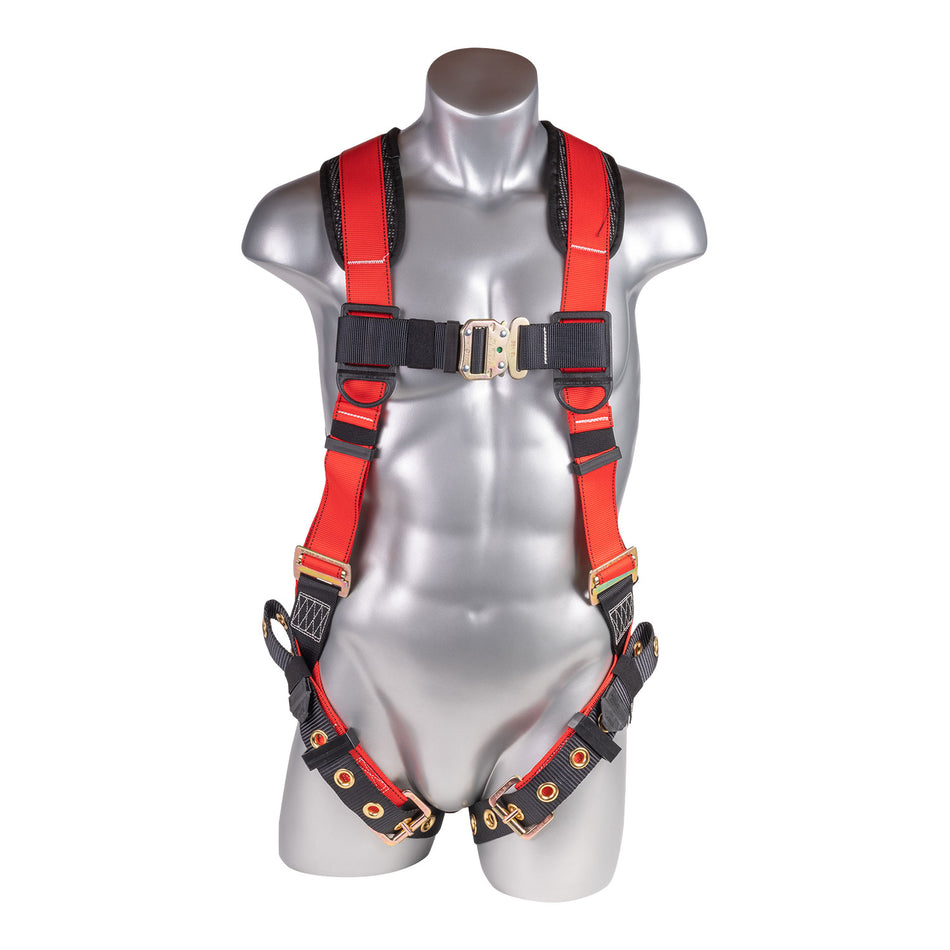 Safety Harness, 5pt, Dorsal D-Ring, Tongue Buckle Legs, SRL Back Plate - Palmer Safety