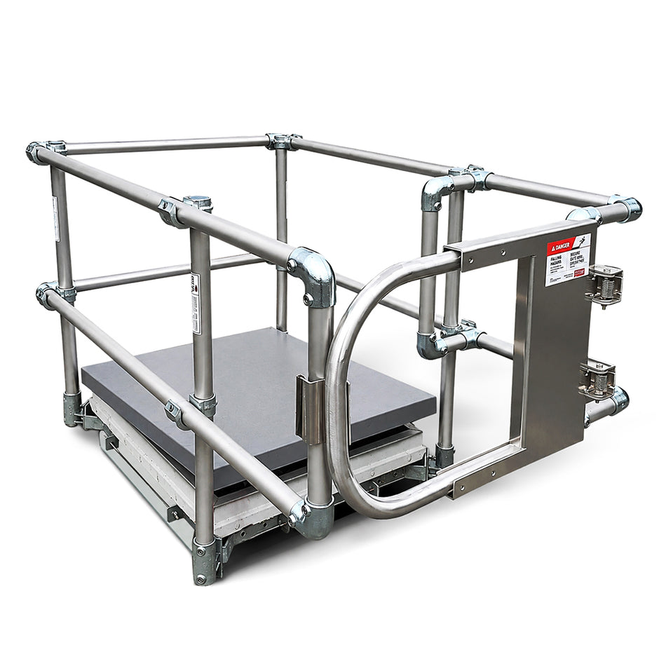 Clamp-On Aluminum Roof Access Hatch Guardrail Kit for Hatches up to 36" x 48" - Delta Prevention