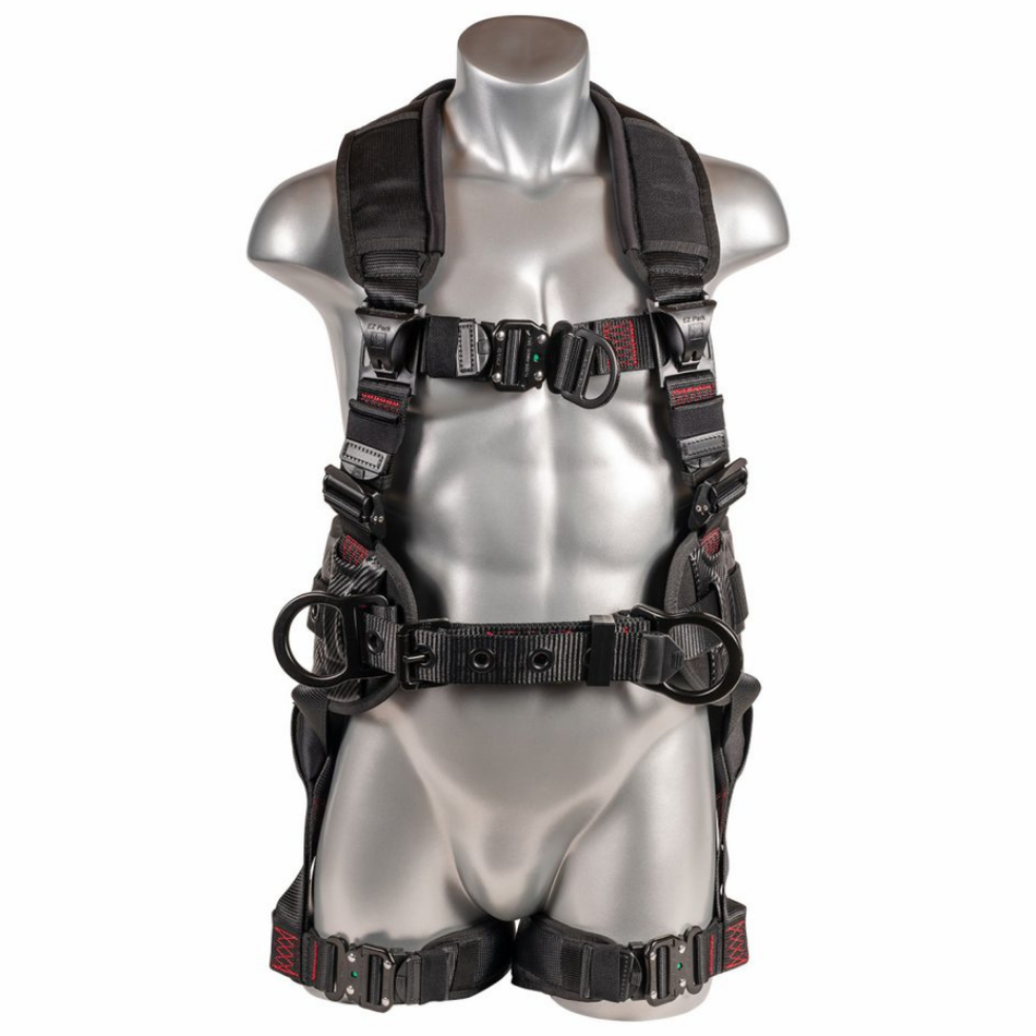 G Series 5 Point Safety Harness - Quick Connect Buckles - Padded Back & Legs w/ Belt - Palmer Safety