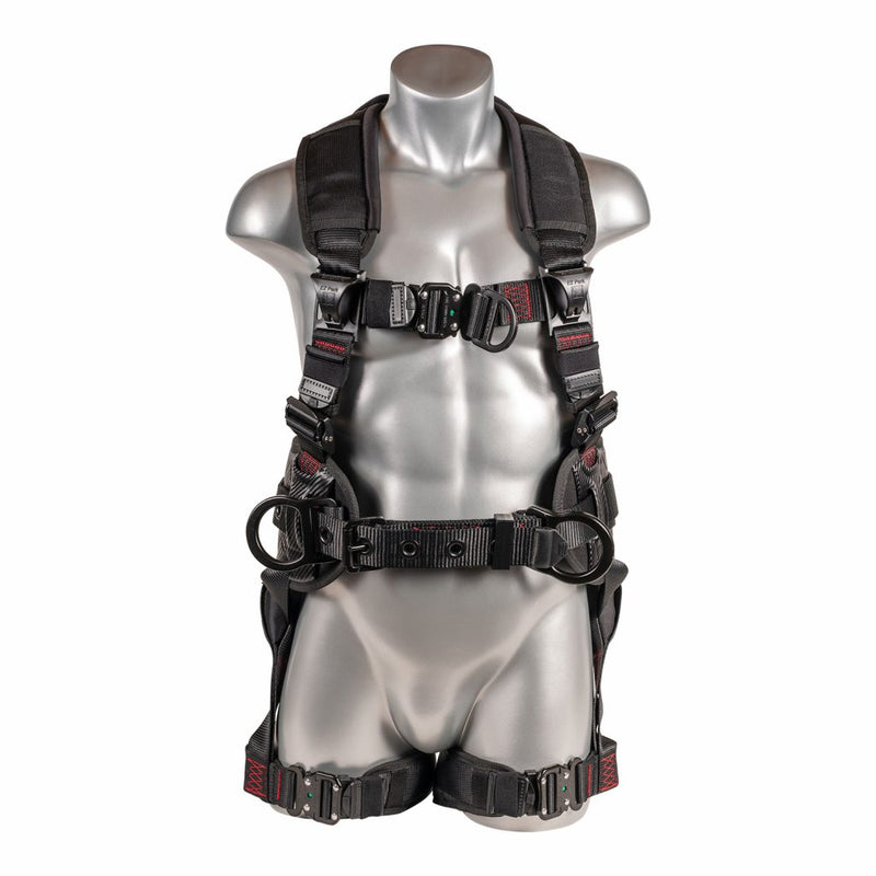 G Series 5 Point Safety Harness - Quick Connect Buckles - Padded Back & Legs w/ Belt - Palmer Safety
