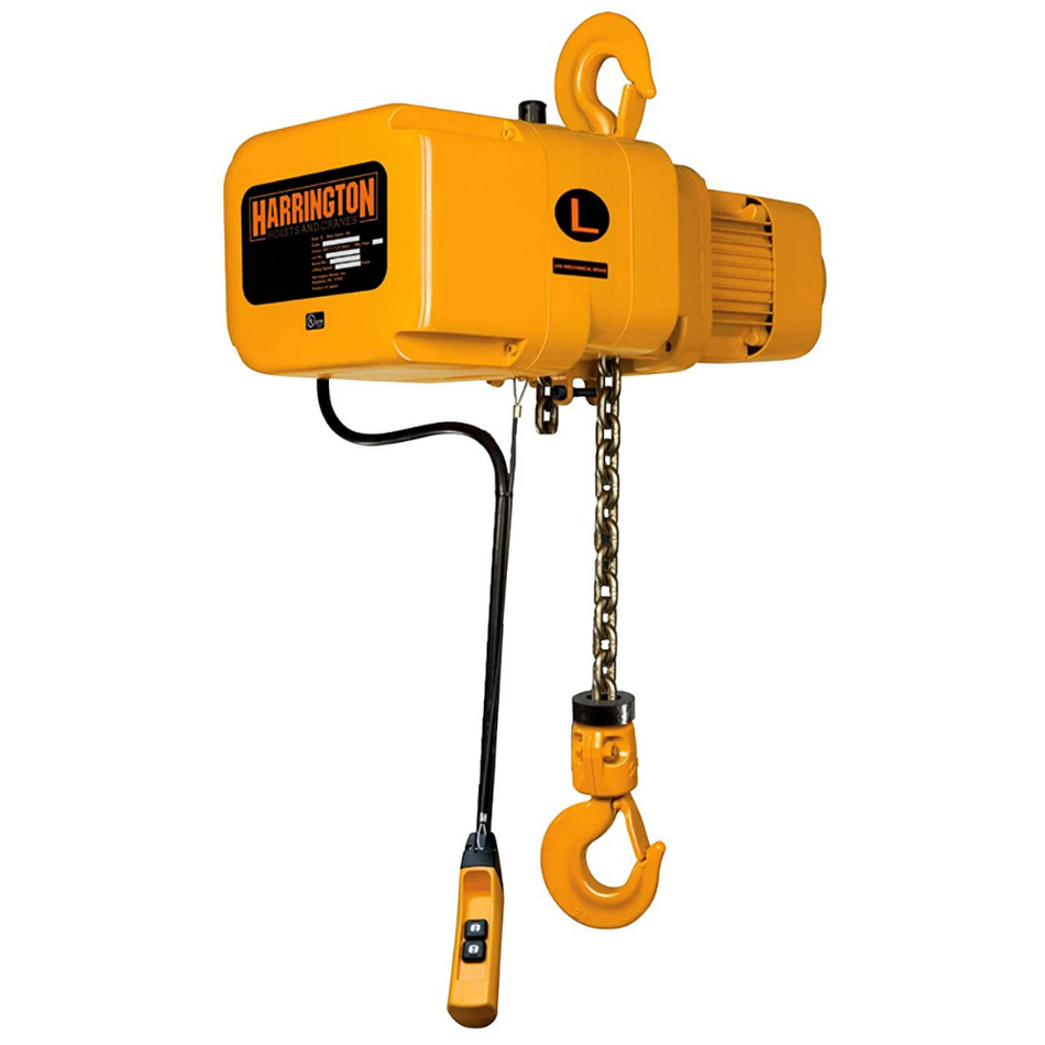 2 ton Electric Chain Hoist - Harrington NER Single Speed- 230/460v Three Phase