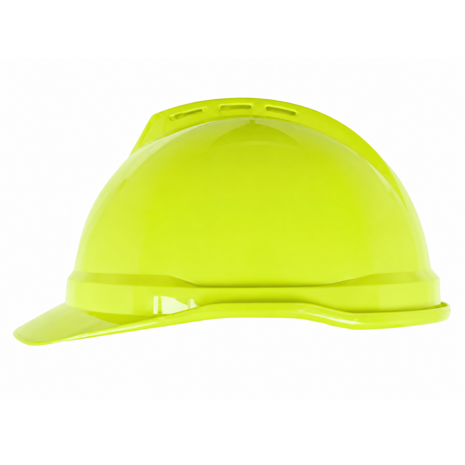 V-Gard 500 Vented Hard Hat Cap with 6-Point Fas-Trac III Suspension, Standard Size - MSA