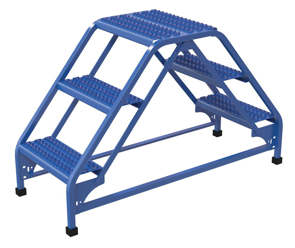 Double Sided Ladder - 3 Step - No Handrails - Vestil