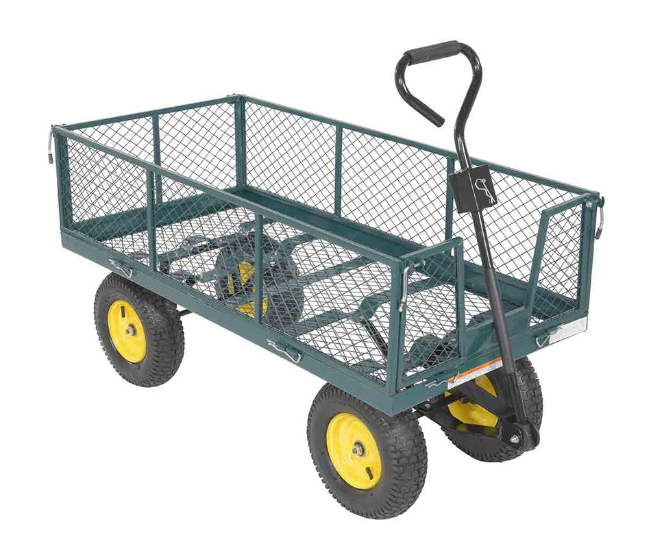1000 Lb. Steel Landscape Cart with Fold Down Sides – LSC-2448-4SD – Vestil