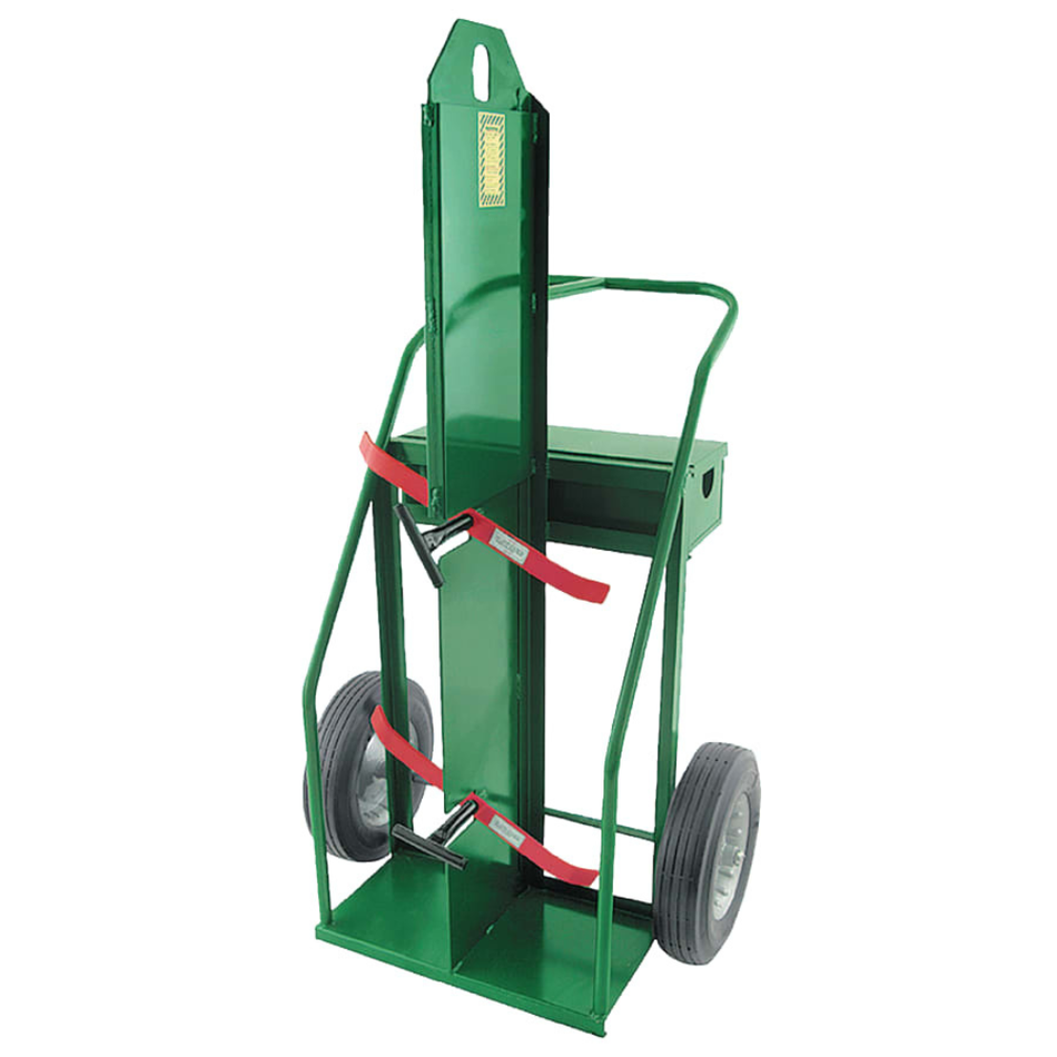 Heavy-Duty Frame Dual Cylinder Cart, 66 in x 34 in, 16 in Solid Rubber Wheels - Anthony