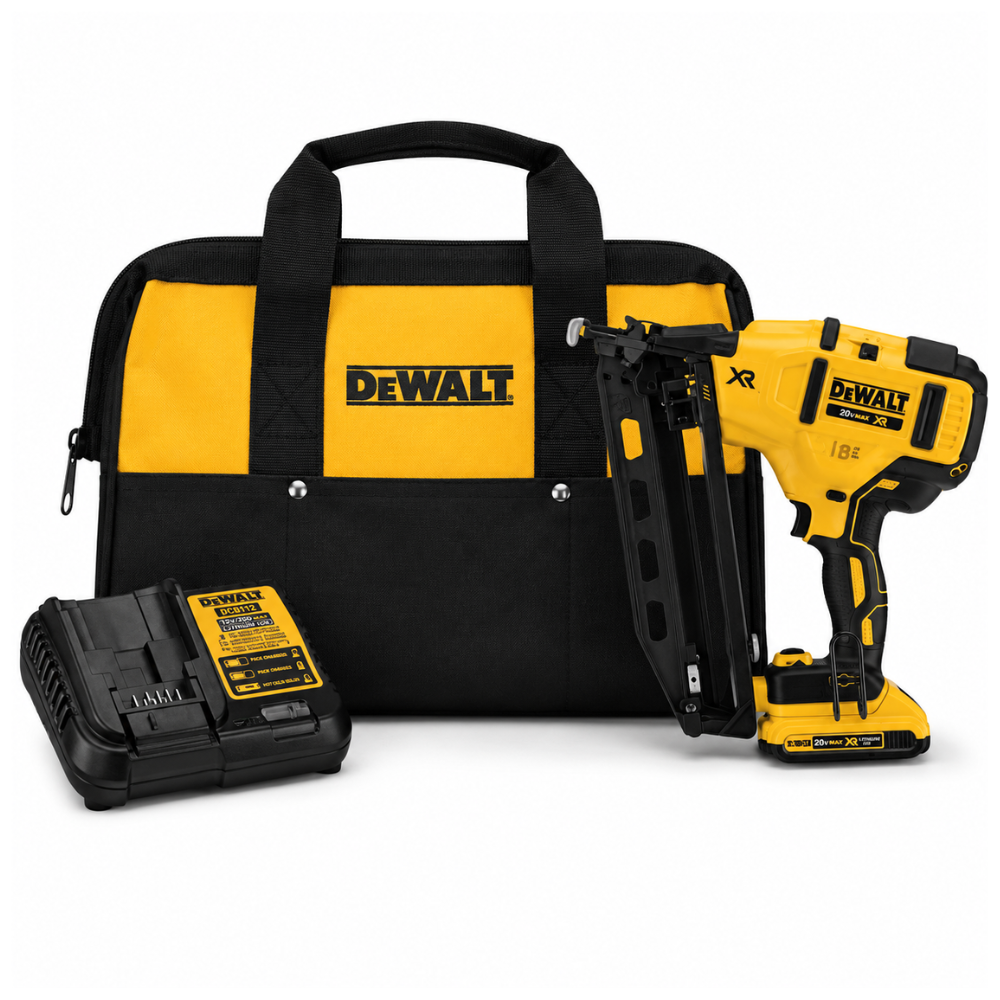 XR® Cordless Angled Finish Nailer Kit, 20V MAX, 16 Gauge - DeWalt ...