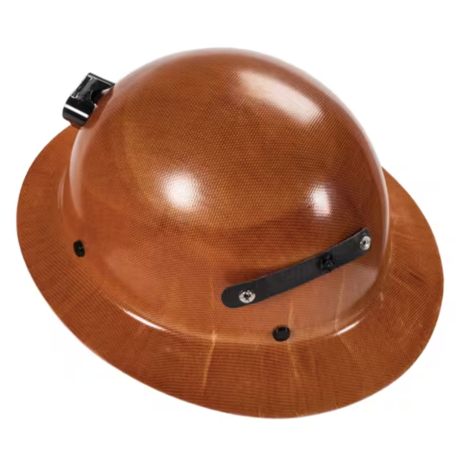 Skullgard Protective Hat, Natural Tan, Staz-On Suspension with Lamp Bracket and Cord Holder, Standard - MSA