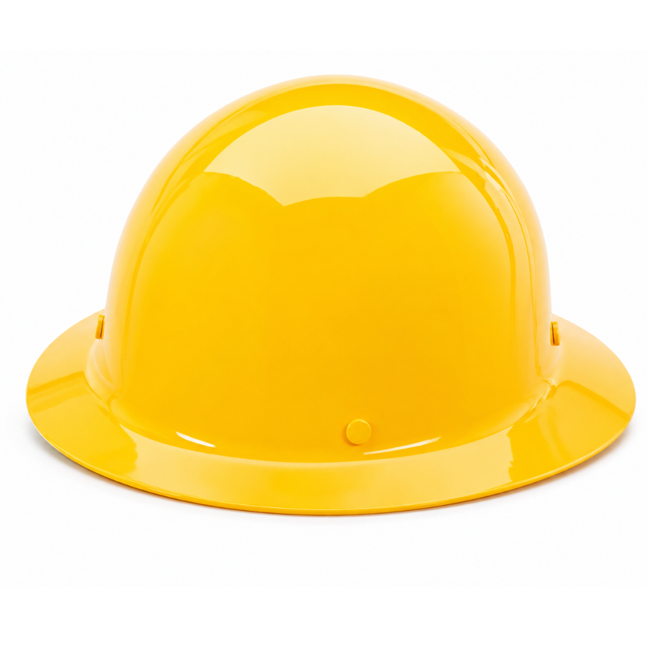 Protective Hat, Yellow, Ratchet Suspension - MSA