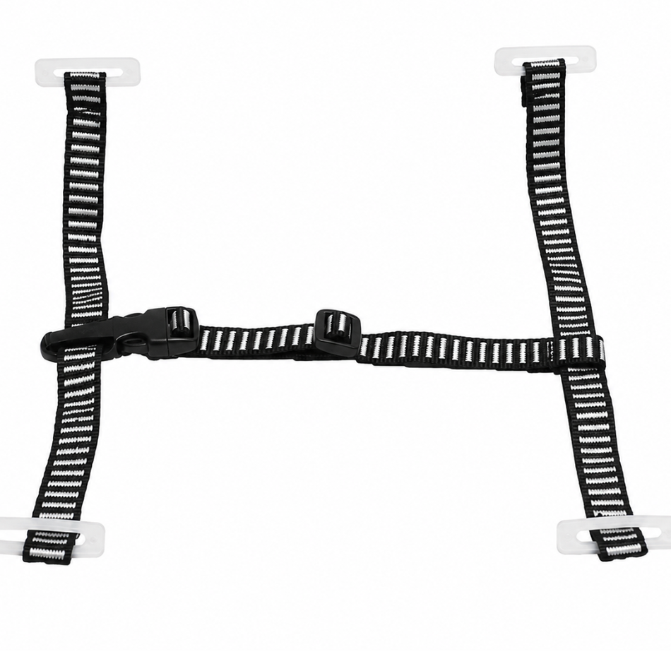Hard Hat Chinstrap, 4-Point, 3/4 in Polyester Webbing, 10-Pack - MSA