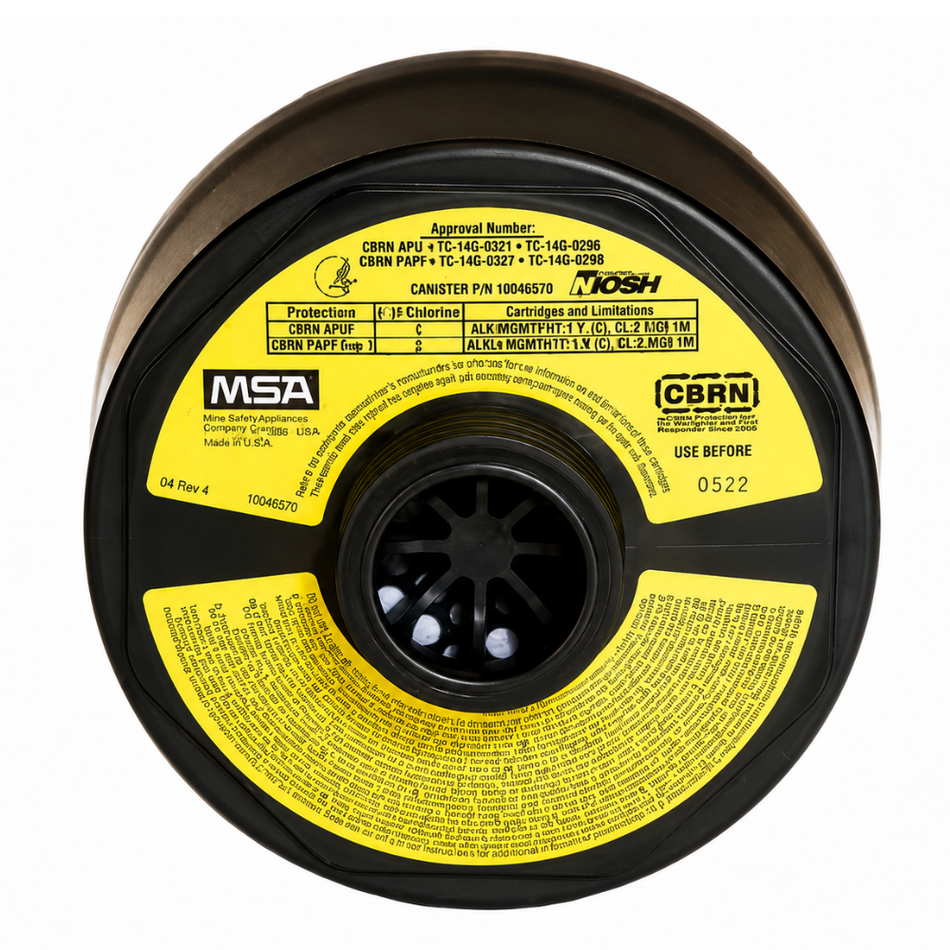 CBRN Threaded Canister for Gas Masks - MSA