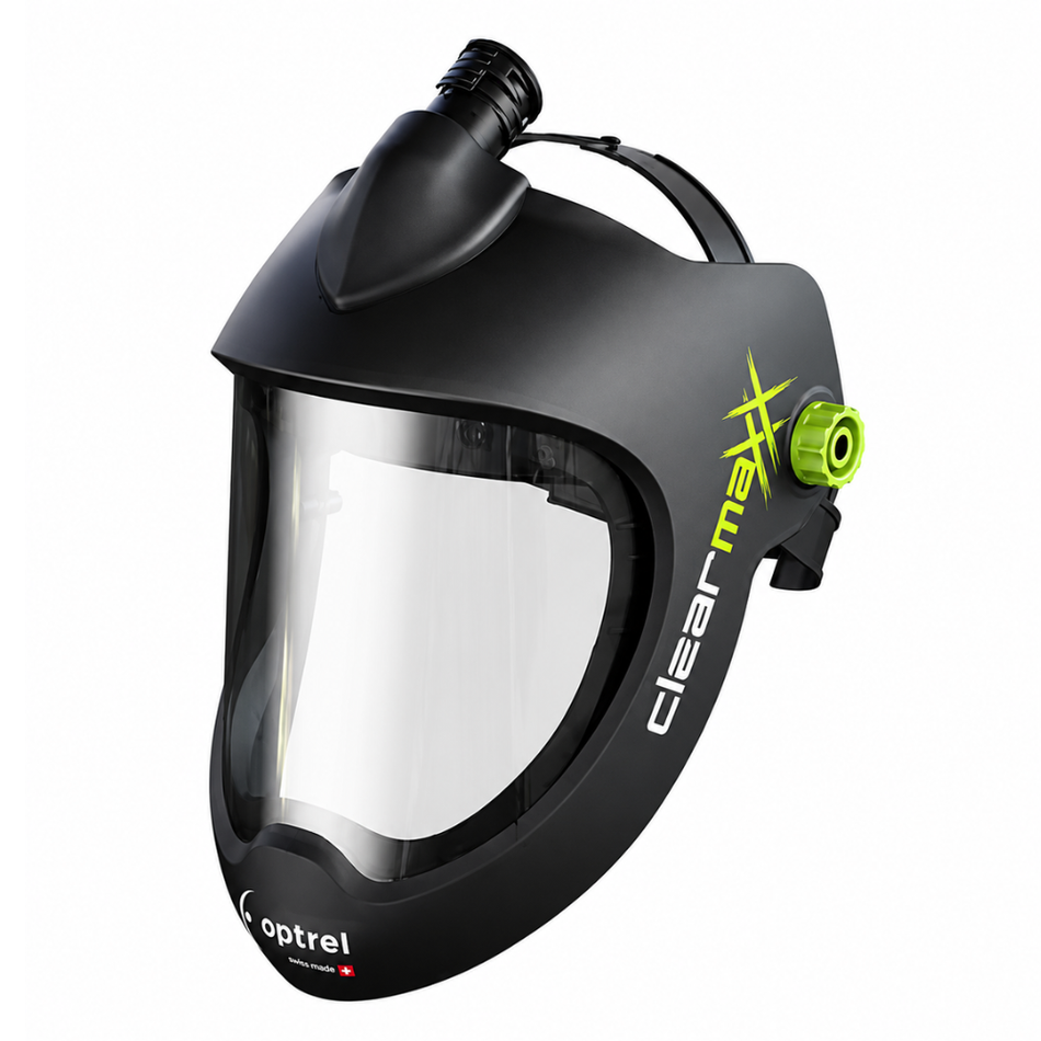 Clearmaxx Air PAPR Grinding Shield Headgear, Black – Optrel