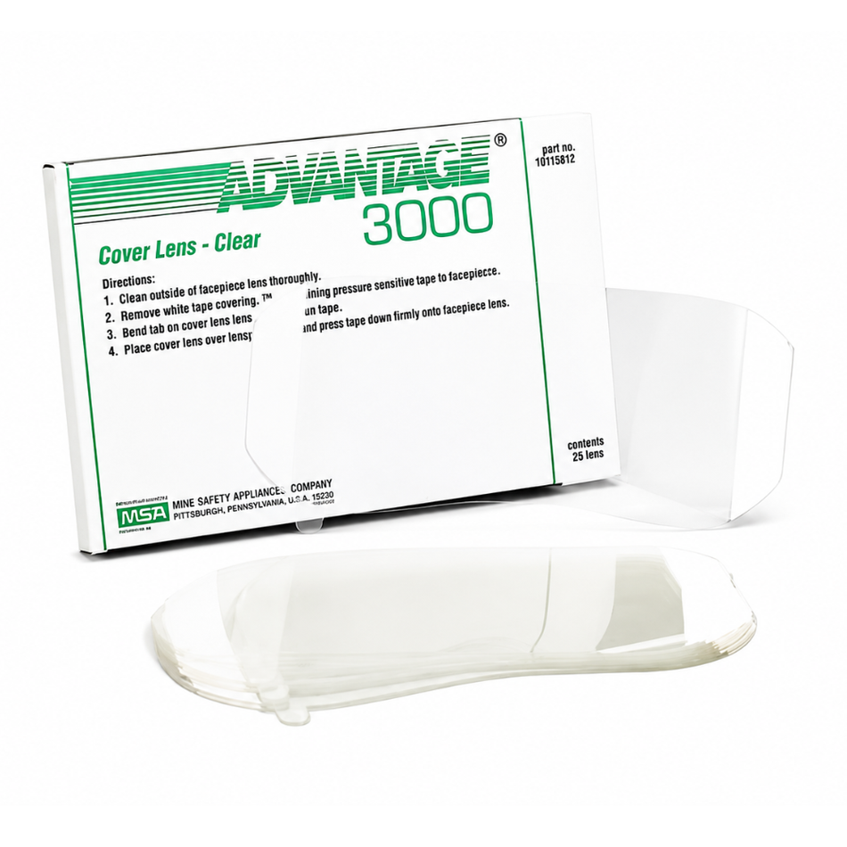 Advantage 3000/4000 Clear Respirator Cover Lenses, 25-Pack – MSA