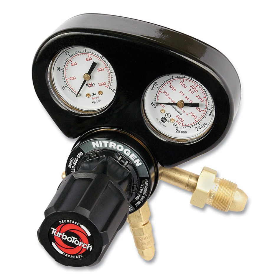 Single-Stage Nitrogen Purge Regulator, 0 to 500 PSIG Delivery - GP250-500-580 - TurboTorch