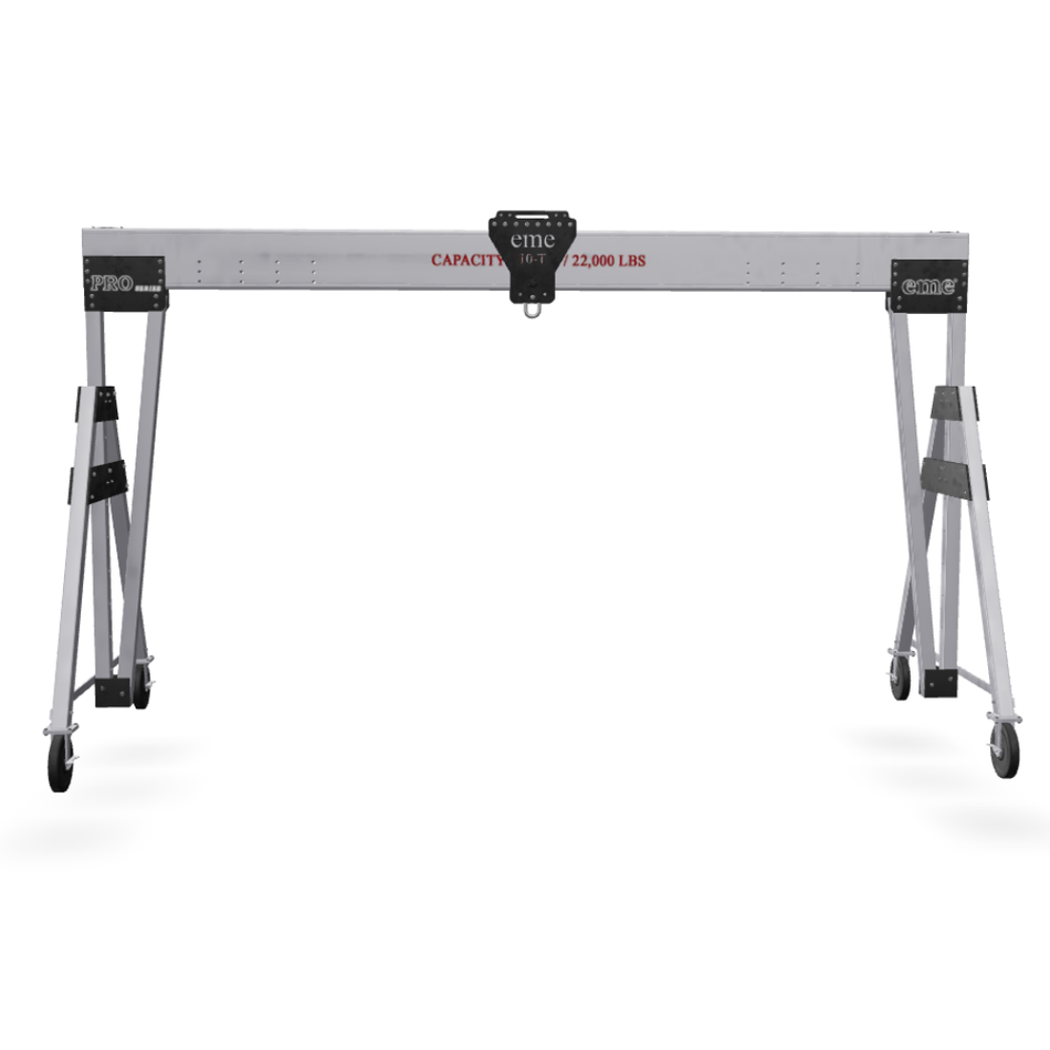 Aluminum Gantry Crane - 15'-0" Beam Length - Adjustable Height - 22,000 lbs Capacity - Easily Moved Equipment