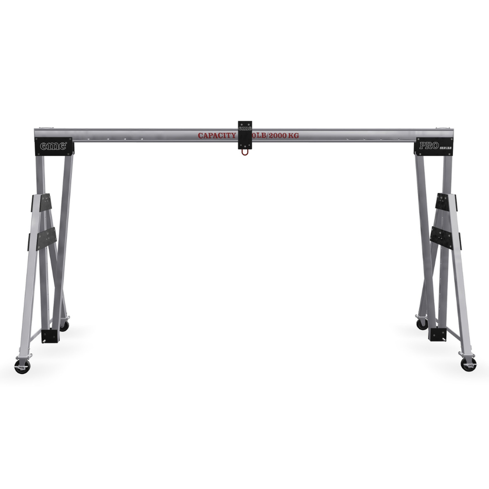Aluminum Gantry Crane - 15'-0" Beam Length - Adjustable Height - 8,800 lbs Capacity - Easily Moved Equipment