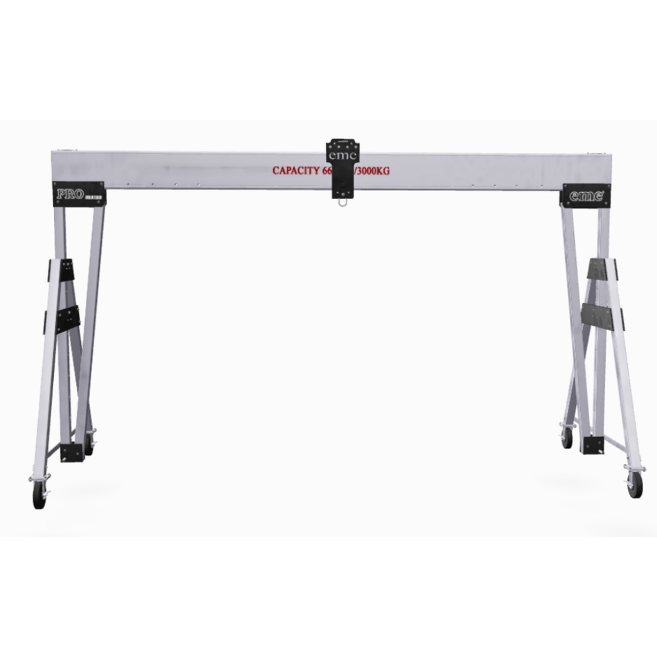 Aluminum Gantry Crane - 15'-0" Beam Length - Adjustable Height - 6,600 lbs Capacity - Easily Moved Equipment
