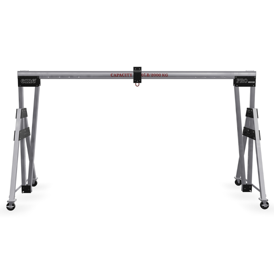 Aluminum Gantry Crane - 10'-0" Beam Length - Adjustable Height - 4,400 lbs Capacity - Easily Moved Equipment