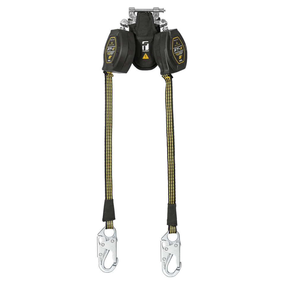8' FT-X EdgeCore Arc Flash Class 2 LE Personal SRL-P, Twin-Leg with Steel Snap Hooks with SpeedLink – 84008TP1 – FallTech