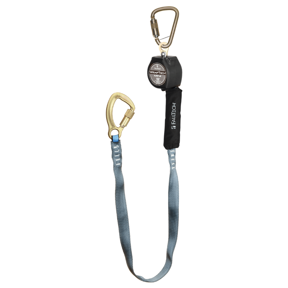 9' WrapTech Mini Personal SRL with Steel 5k Carabiner & Dorsal Carabiner – 74709SB8 – FallTech