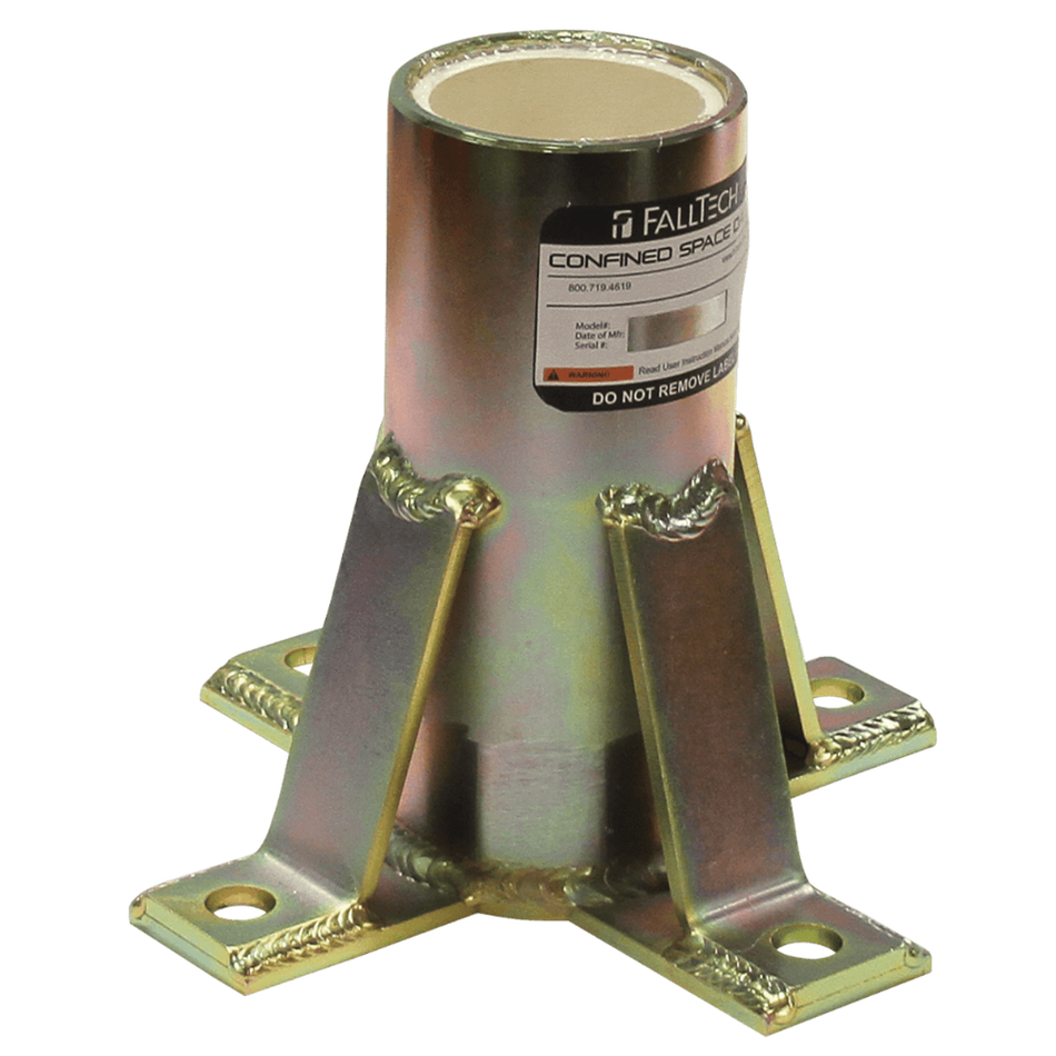 Floor-Mount Plated Steel Bolt-On Fixed Davit Base – 65060FMZ – FallTech