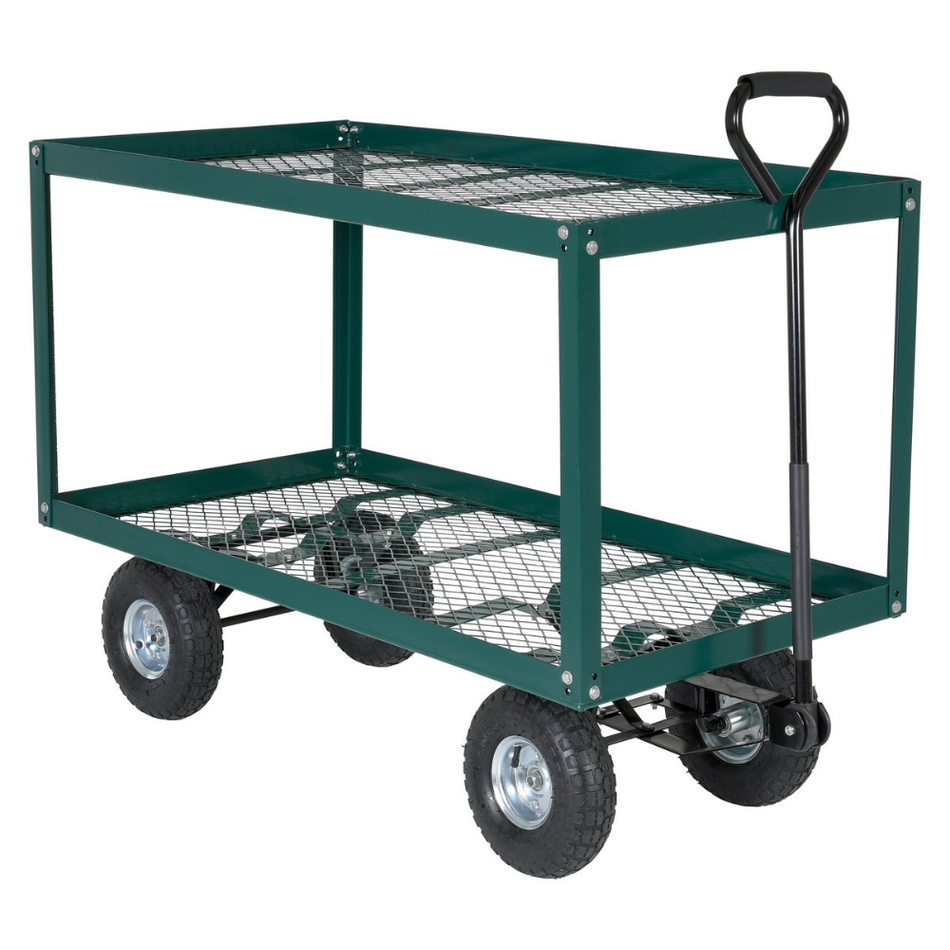 300 Lb. Steel Landscape Cart with Two Shelves – LSC-2448-SC – Vestil