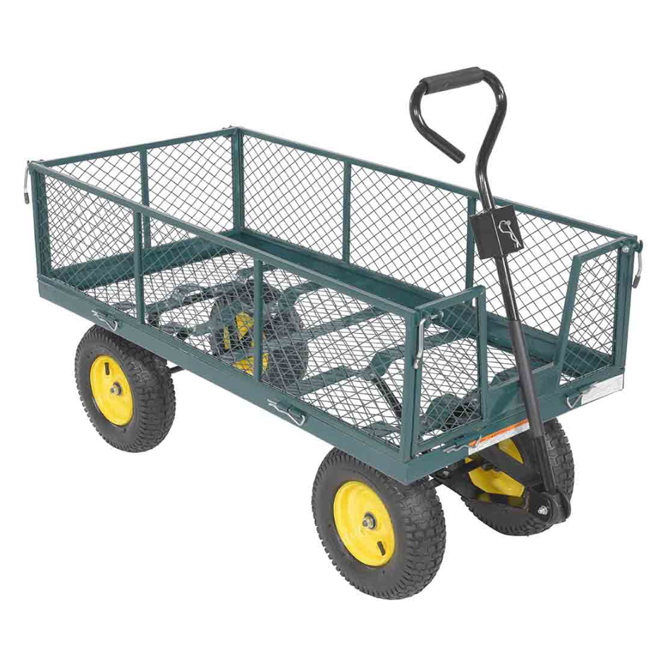 1000 Lb. Steel Landscape Cart with Fold Down Sides – LSC-2448-4SD – Vestil