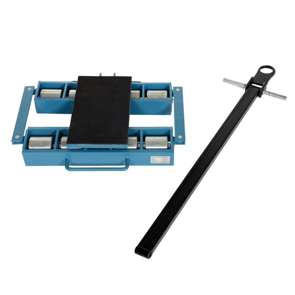 12 Ton Steel Machinery Skate with 8 Steel Rollers - SSKT-12 - Vestil