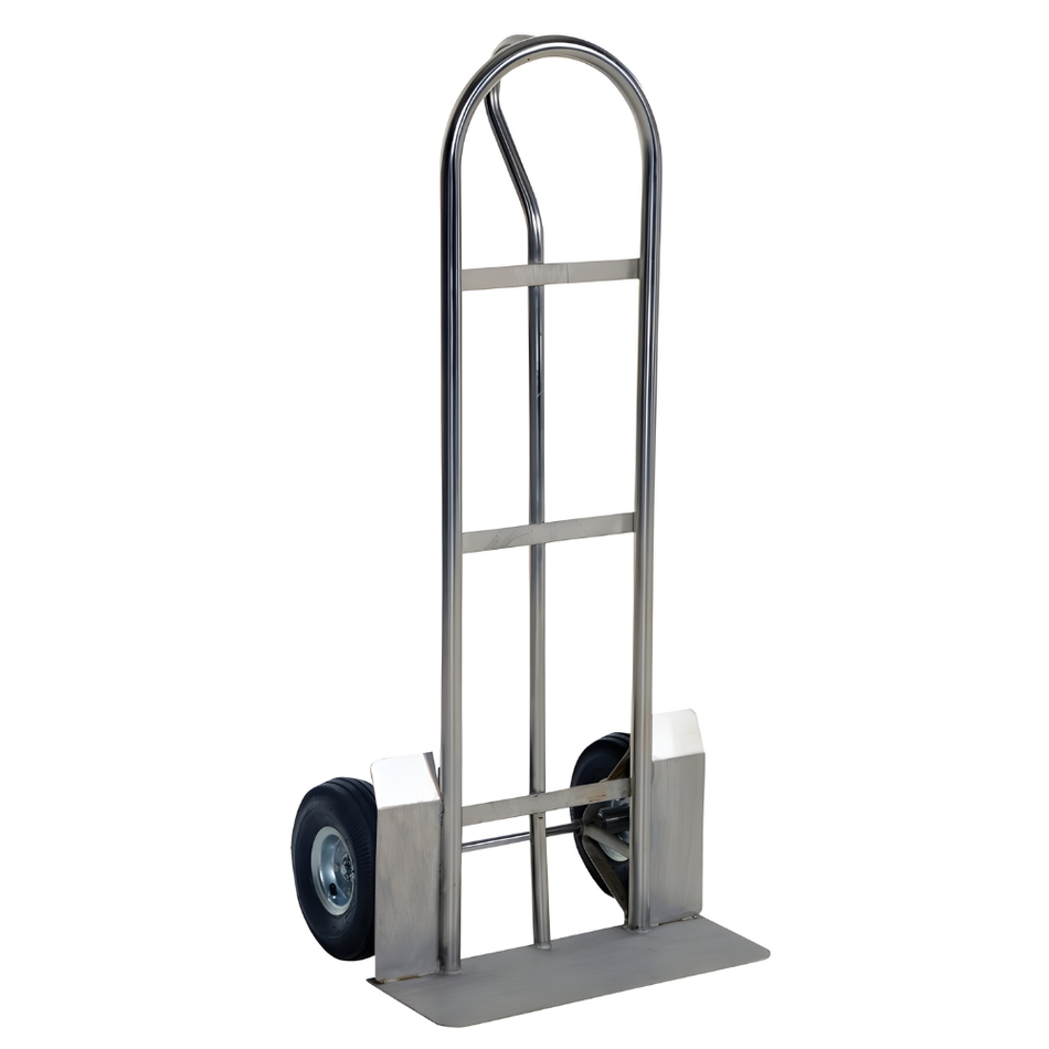 600 Lb. Stainless Steel Heavy Duty P Handle Truck with Pneumatic Wheels – SPHT-500-HD-SS – Vestil