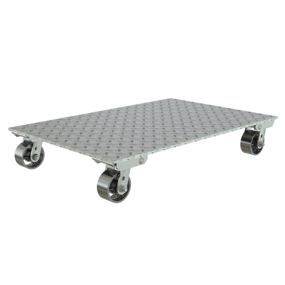2800 Lb. Aluminum Plate Dolly with Cast Steel Wheels – PDA-2436-C-S – Vestil
