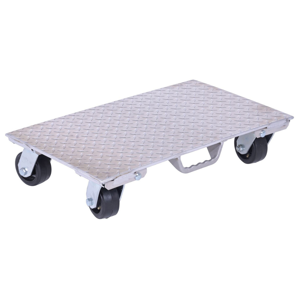 1200 Lb. Aluminum Plate Dolly with Rubber Wheels and Handle – PDA-1627-R-S-H – Vestil
