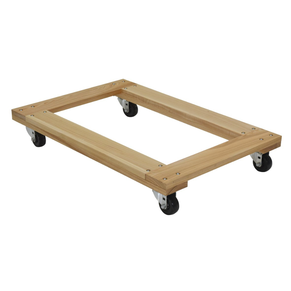 900 Lb. Hardwood Open Deck Dolly with Non-Marking Casters – HDOF-2436-9-NM – Vestil