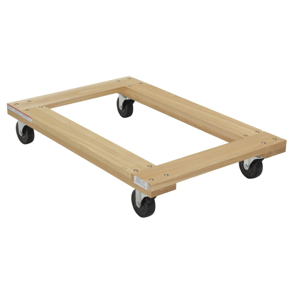 1200 Lb. Hardwood Open Deck Dolly with Non-Marking Casters – HDOF-2436-12-NM – Vestil