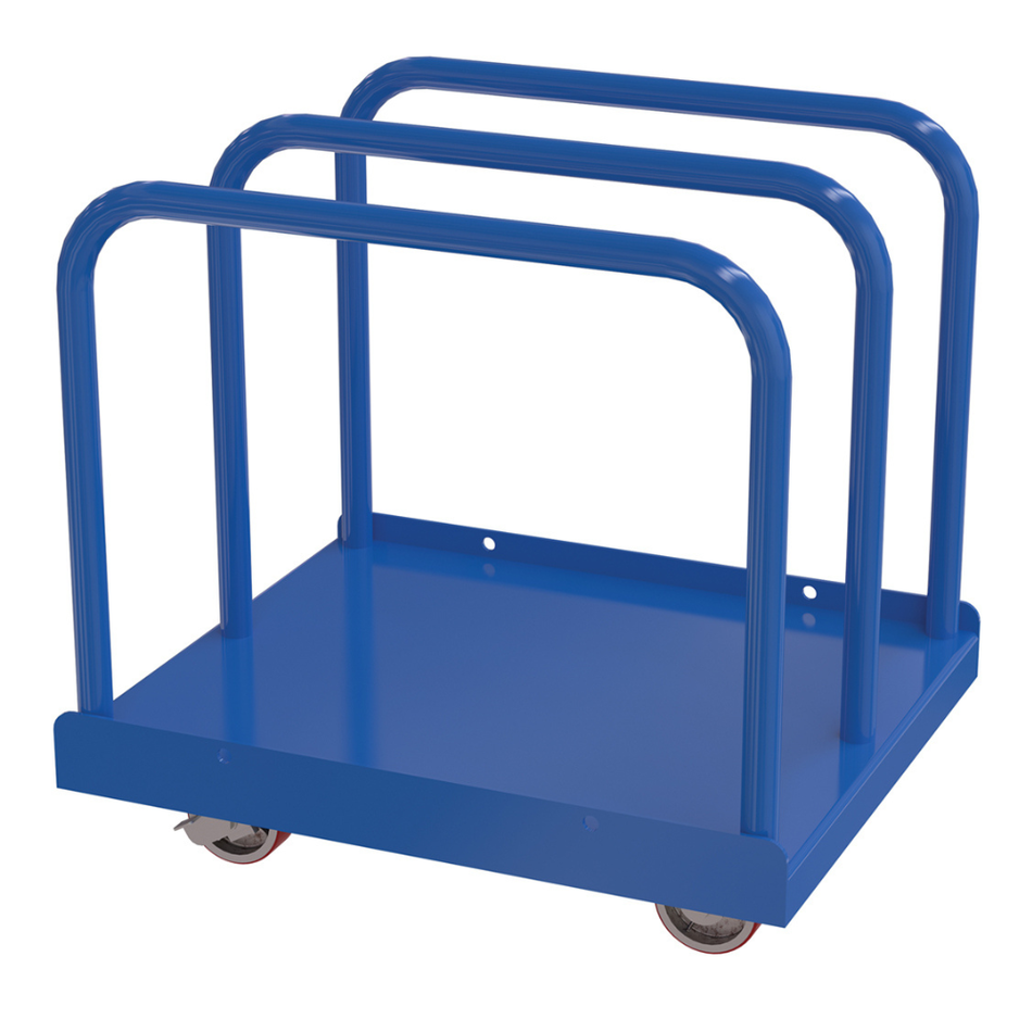 4,000 Lb Steel Heavy-Duty Panel Cart With Poly On Steel Casters – PRCT-HD – Vestil